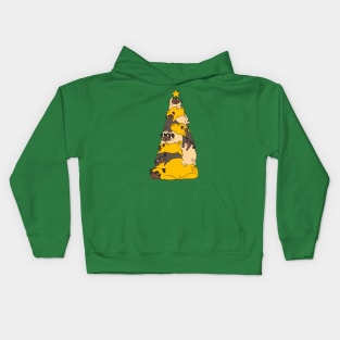 Christmas Tree Pugs Kids Hoodie